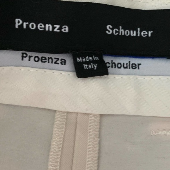 Proenza Schouler Cream Wool Blend Wide Leg Pleated Pants Size 2 - Picture 10 of 12